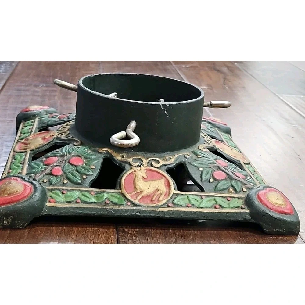 Vintage Cast Iron Christmas Tree German Style/ European Tree‎ Foot Stand